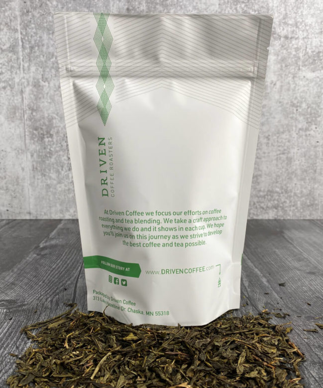 Sencha Peach Green Tea back
